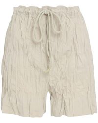Osklen - Crinkled Drawstring Shorts - Lyst