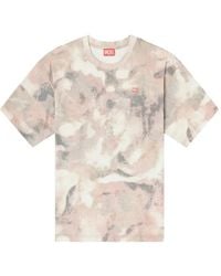 DIESEL - Heavy Cotton T-Shirt With Camo Print - Lyst
