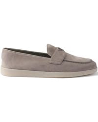 Prada - Suede Loafers - Lyst