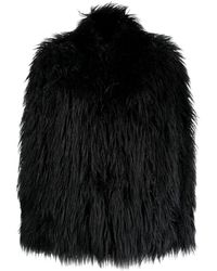 Dondup - Mongolian Faux-fur Long-sleeved Jacket - Lyst