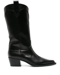 SCAROSSO - Dolly 50Mm Leren Laarzen - Lyst