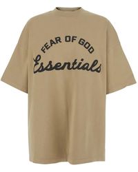 Fear Of God - Crew Neck T-Shirt With Dropped Shoulders And Maxi Lo - Lyst