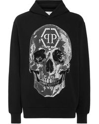 Philipp Plein - Sudadera con capucha y calavera de strass - Lyst