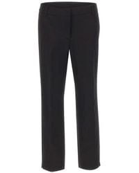 Marella - Side-Slit Straight Trousers - Lyst