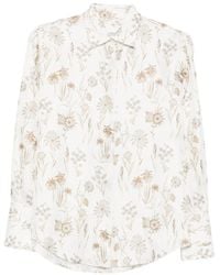 Amina Rubinacci - Camicia A Fiori A Maniche Lunghe - Lyst