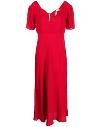 N°21 - Tie-Fastening Midi Dress - Lyst