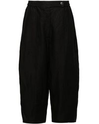 Cordera - Curved Linen Tapered Trousers - Lyst