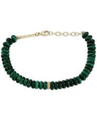 Zoe Chicco - 14 Diamond And Malachite Bracelet - Lyst