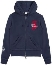 Juicy Couture - Logo-Embroidered Zip-Up Hoodie - Lyst