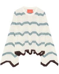 La DoubleJ - Chevron-Knit Scalloped-Edge Knit - Lyst