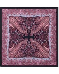 Etro - Paisley-Print Silk Pocket Square Scarf - Lyst