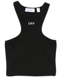 Off-White c/o Virgil Abloh - Logo-Embroidered Tank Top - Lyst