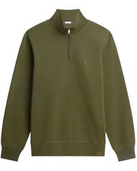 Tommy Hilfiger - Quarter-Zip Logo-Embroidered Sweater - Lyst