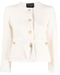 Maje - Belted Tweed Jacket - Lyst