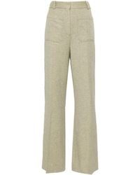 Victoria Beckham - Alina Speckle-knit Trousers - Lyst