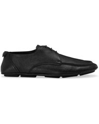Dolce & Gabbana - Logo-plaque Leather Derby Shoes - Lyst