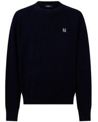 DSquared² - Metal D2 Upside Down Knit Pullover - Lyst
