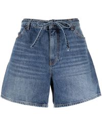 Ba&sh - Macha Drawstring-waist Denim Shorts - Lyst