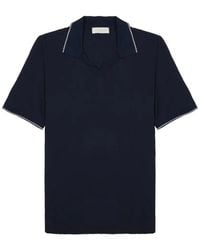 LUIGI GENTILE - Contrast-Trim Cotton T-Shirt - Lyst