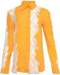 Christopher Esber - Crimped Lace Hemd - Lyst
