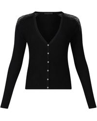Liu Jo - Cardigan mit Spitzenbesatz - Lyst