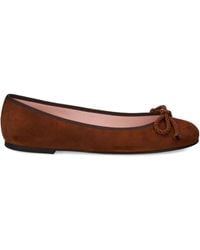 Pretty Ballerinas - Rosario Bow-Detail Suede Ballet Flats - Lyst