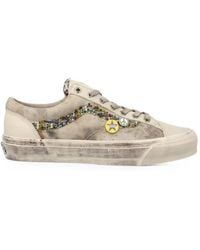 Vans - Badge-Embellished Tweed-Trim Sneakers - Lyst