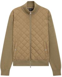 BOSS - Quilted Zip-Up Jacket - Lyst