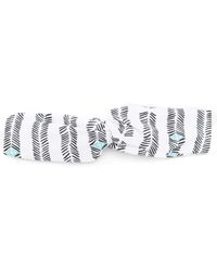 Lygia &amp; Nanny Bethania Banana-Print Striped Headband in Green | Lyst UK