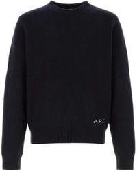 A.P.C. - Edmond Logo-Embroidered Sweater - Lyst