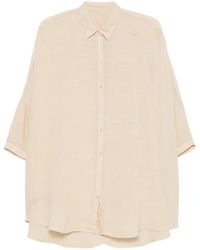 120% Lino - Haut Oversize À Boutonnière - Lyst