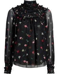 Cinq À Sept - Blusa fruncida con estampado floral - Lyst