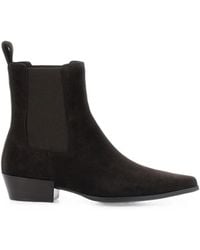 strategia shoes - Nina Suede Pointed-Toe Ankle Boots - Lyst