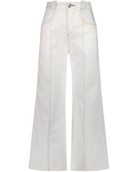 Giambattista Valli - Wide-leg Contrast-stitch Jeans - Lyst