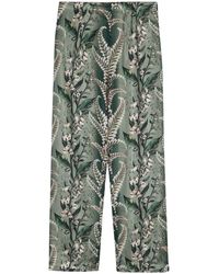 Etro - Floral-print Silk Trousers - Lyst