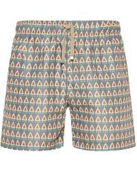 Benibeca - Baloch Geometric-Print Drawstring-Waist Swim Shorts - Lyst