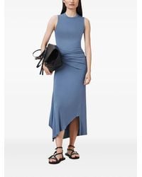 AllSaints - Rivi Draped Asymmetric Dress - Lyst