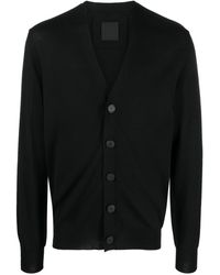 Givenchy - Cardigan en laine à logo intarsia - Lyst