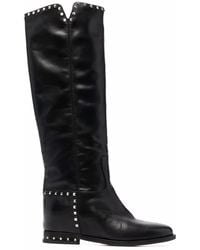Via Roma 15 - Stud-Trimmed Boots - Lyst