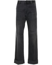 Miu Miu - Mid-Rise Straight-Leg Trousers - Lyst