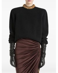 Balmain - Cashmere Sweater With Removable Embroidered Trim - Lyst