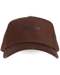 DSquared² - Distressed Logo-Print Baseball Cap - Lyst