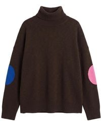 Chinti & Parker - Elbow-Patch Roll-Neck Sweater - Lyst