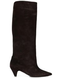 Anna F. - Pointed-Toe Suede Boots - Lyst