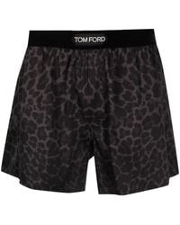 Tom Ford - Leopard Printed Silk Boxers - Lyst