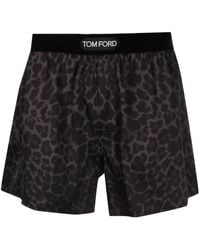 Tom Ford - Leopard Printed Silk Boxers - Lyst