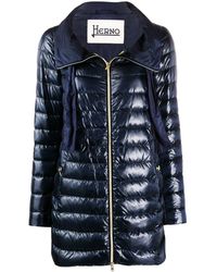 Herno Doudoune à liens de resserrage - Bleu