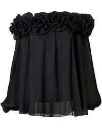 Carolina Herrera - Rosette-Detail Off-Shoulder Top - Lyst