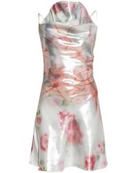 DIESEL - Kleedjes ,Grijs ,Leer D-Ebra Short - Lyst