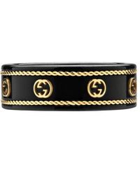 Gucci 18kt Geelgouden Ring - Zwart